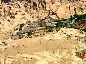 Crowne Plaza Hotel on the edge of Petra where we stayed while visiting the "rose-red city half as old as time."