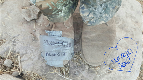 Winner: Kristy Swartz (Duct-taped un-matching pair of shoes)