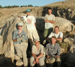 Ela Dubis and crew at the dolmen