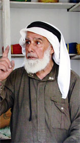 Mohamad the tent-maker in Madaba bartering