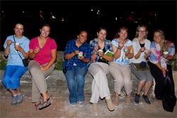 Ice cream at the Movenpick shop after evening photos