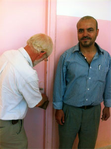 Doug and Mohammad at the ceremonial locking of the storeroom door